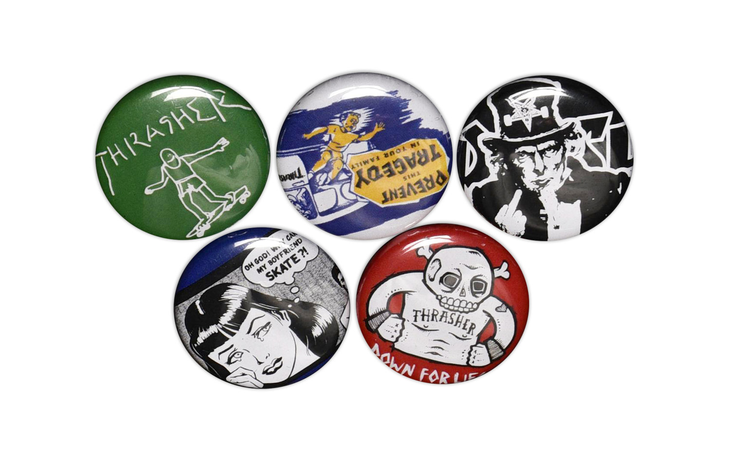 Thrasher Usual-suspects Buttons 5 Pack (99345)