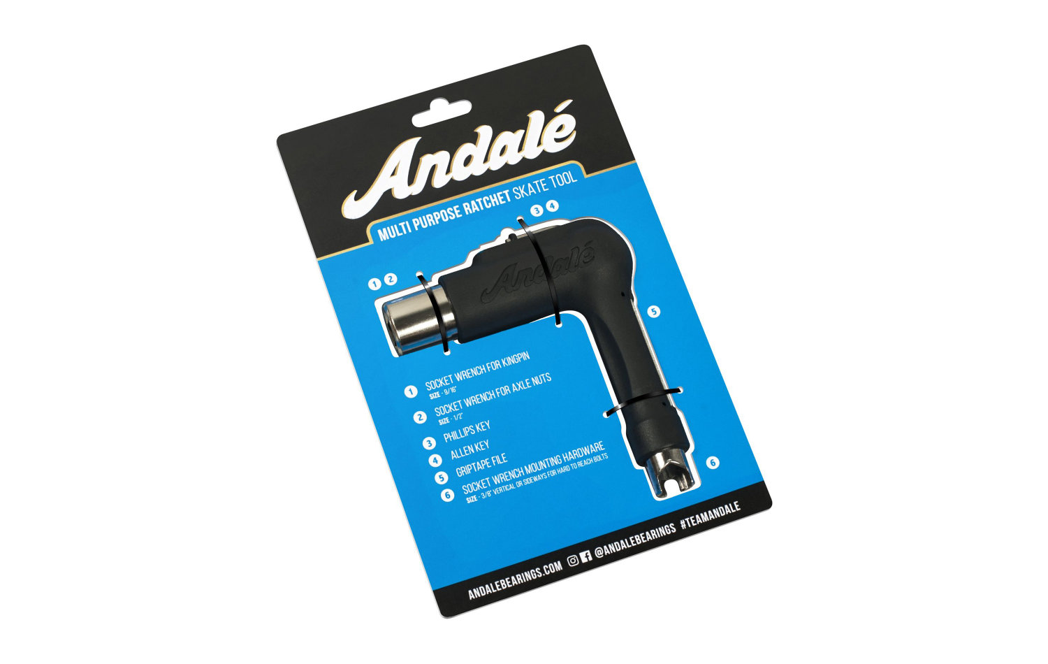 Andalé Multi Purpose Ratchet Skate Tool (13246003-BLK)
